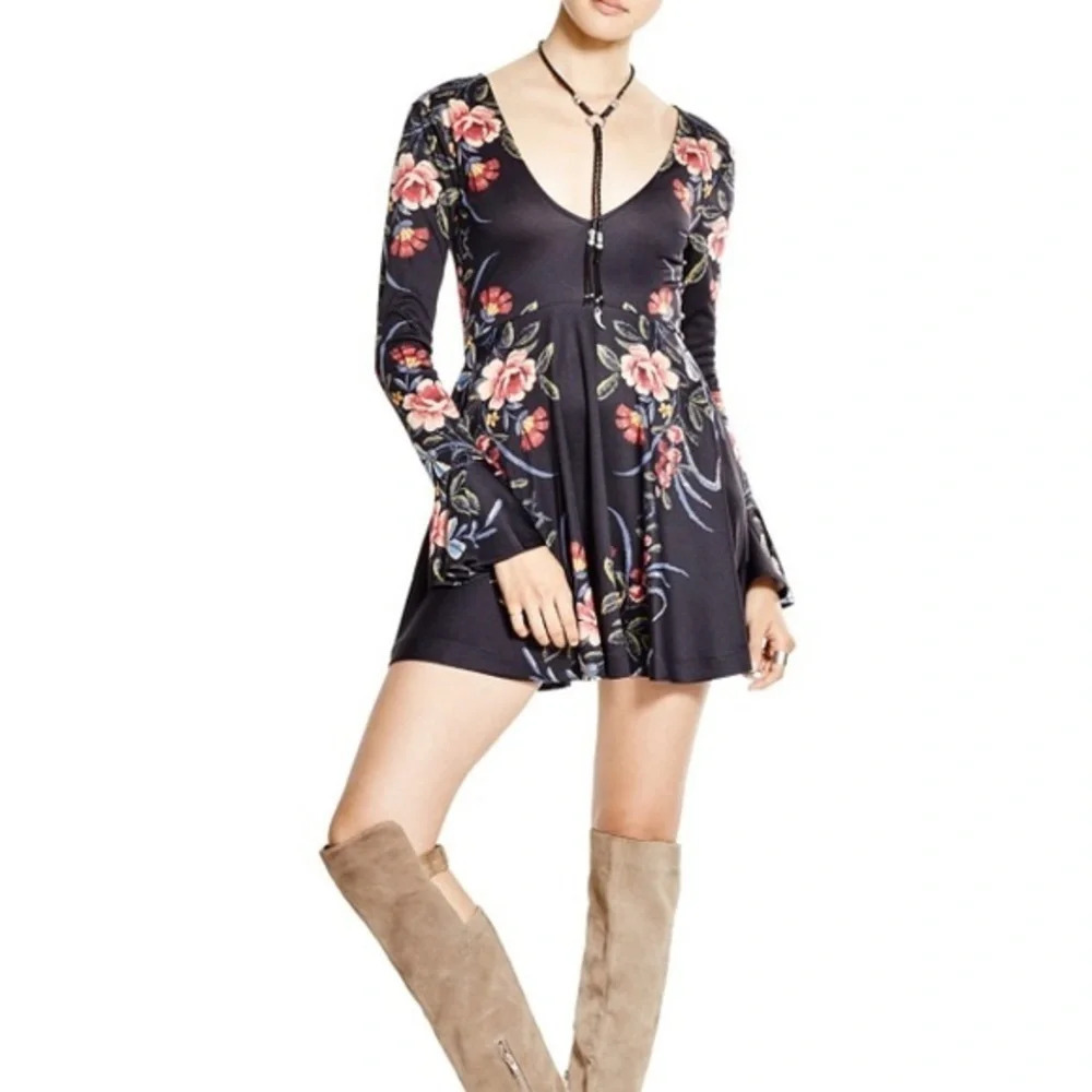 Free People Date Night Floral Dress Size XS EUC